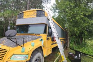 Custom Skoolie Roof Raise Welding Service